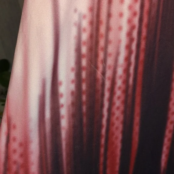 🌸 Boho Maxi Dress Festival Coverup Pink Red Tie Dye Ombre Beach L XL - Picture 5 of 16